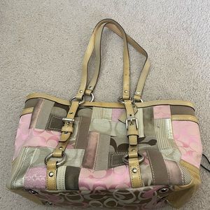 Coach patchwork tote
